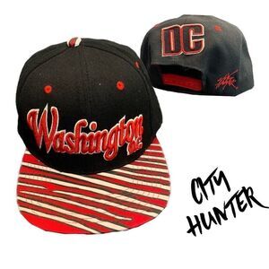 City hunter Washington DC black/red/white SnapBack Hat